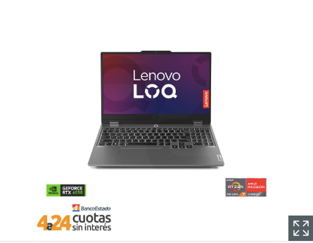 Notebook Gamer Lenovo LOQ Gen 9 AMD Ryzen 7-7435HS NVIDIA GeForce RTX 4050 6GB 15.6" FHD 144Hz 16GB RAM 512GB SSD Windows 11 Home Luna Grey 83JC00MDCL