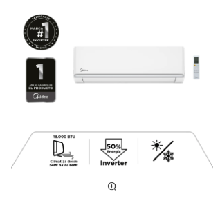 Split Inverter Xtra Frio-Calor 18000 Btu
