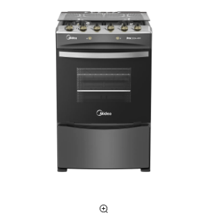 Cocina a Gas 4 Quemadores Carbon Grey