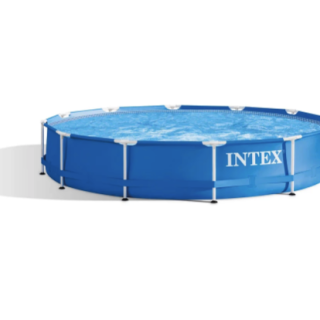 Piscina Estructural Redonda INTEX Metal Frame, 366 x 76 cm, 6.503L, con Bomba