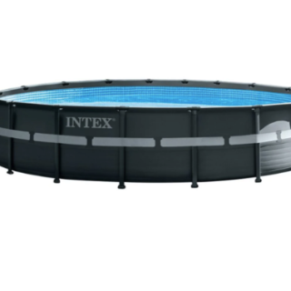 Piscina Estructural Ultra XTR Frame INTEX 549 x 132 cm, 26.423L, con Bomba de Arena, Escalera, Cobertor y Tapiz