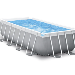 Piscina Estructural Rectangular INTEX Prism Frame, 400 x 200 x 100 cm, 6.836L, con Bomba y Escalera