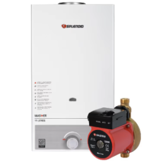 Calefont Gas Licuado 11L T. Natural + Bomba Presurizadora