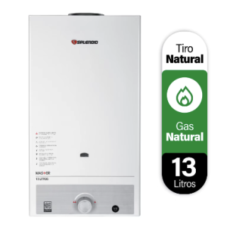 Calefont 13 litros Gas natural Tiro natural Splendid