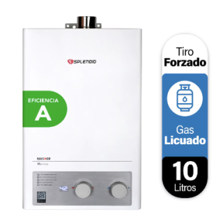 Calefont 10 litros Gas licuado Tiro forzado Splendid