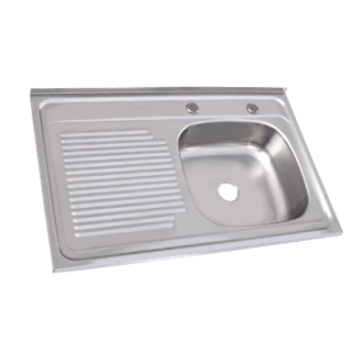 Lavaplatos Sobreponer 800x500 mm Izquierdo para combinación Splendid