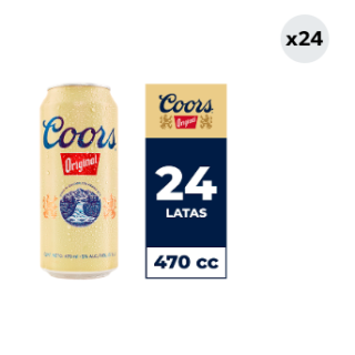 24x Cerveza Coors Original 5.0° Lata 470cc