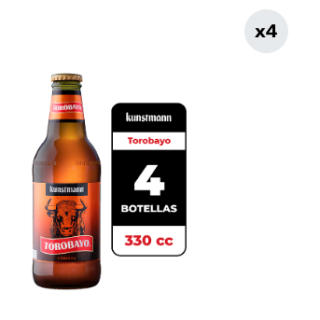 4x Cerveza Kunstmann Torobayo 5.0° Botella 330cc