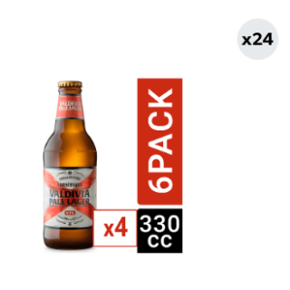 24x Cerveza Kunstmann Valdivia Pale Lager 5.2° Botella 330cc