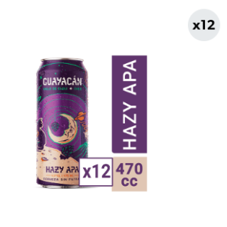 12x Cerveza Guayacán Hazy APA 4.9° Lata 470cc