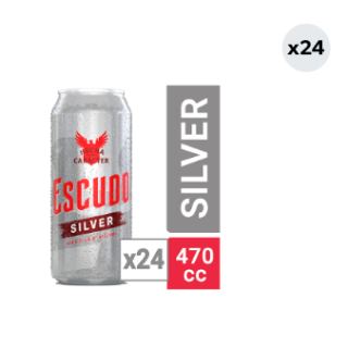 24x Cerveza Escudo Silver 5.0° Lata 470cc