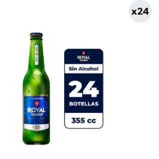 24x Cerveza Royal Guard Sin Alcohol Botella 355cc