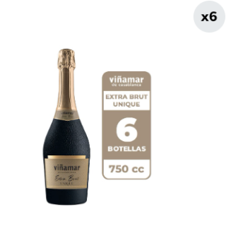 6x Espumante Viñamar Extra Brut 750cc