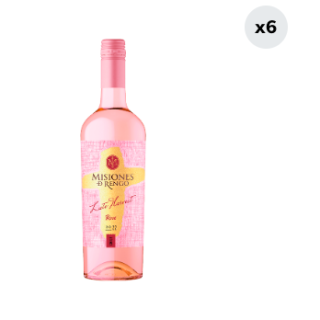 6x Vino Misiones De Rengo Late Harvest Rosé 750cc