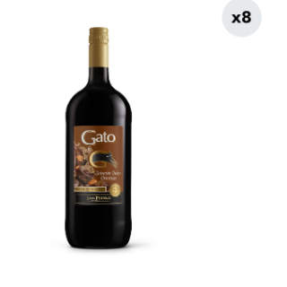 8x Cóctel de Vino Gato Selección Dulce Chocolate 1.5L