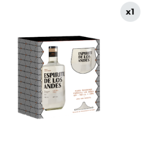 Pisco Espíritu De Los Andes 40° 750cc + Copa