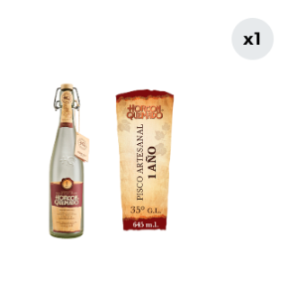 Pisco Horcón Quemado 1 Año 35° 645cc