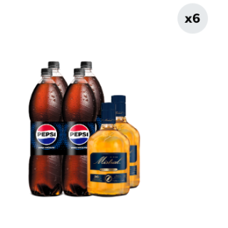 Promo 2 Pisco Mistral 35° 1L + 4 Pepsi Zero 1.5L