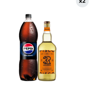 Promo Pisco Tres Erres 35° 1L + Pepsi Zero 1.5L