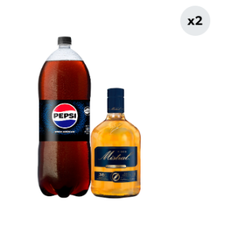 Promo Pisco Mistral 35° 1L + Pepsi Zero 3L
