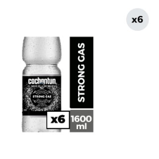 Pack 6 Aguas Mineral Cachantun Strong Gas 1.6L