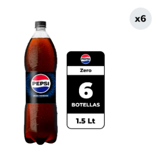 6x Bebida Pepsi Zero Botella 1.5L