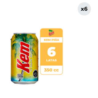 Pack 6 Bebidas Kem Lata 350cc