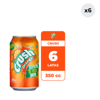 6x Bebida Crush Lata 350cc