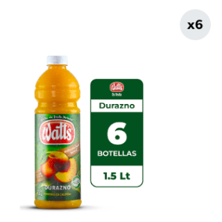 Pack 6 Botellas Jugo Watts Durazno 1.5 litros