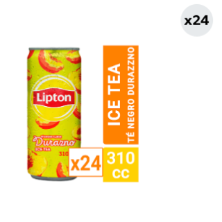 24x Ice Tea Lipton Té Negro Durazno 310cc