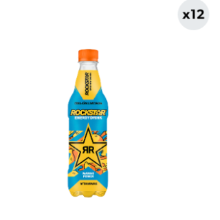 12x Bebida Energética Rockstar Mango Power 500cc