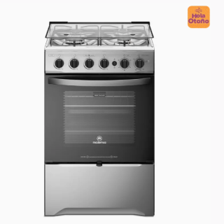 Cocina a Gas 4 Platos Mademsa con Triple Llama y Grill Eléctrico M 795 T Inox