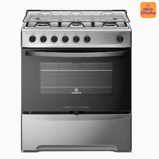 Cocina a Gas 6 Platos Mademsa con LimpiaFácil y Quemadores Laterales M 820 T Inox