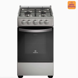 Cocina a Gas 4 Platos Mademsa LimpiaFácil y Parrillas de Alambrón FM4LS Inox