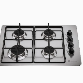 Encimera a Gas 4 Platos Mademsa Encendido Automático y Parrillas Pletina KM4NX Inox