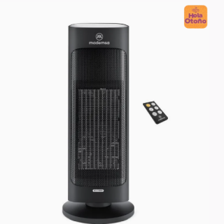 Estufa Eléctrica Mademsa 2000W Digital, Oscilación y Control Remoto EH100 Negra