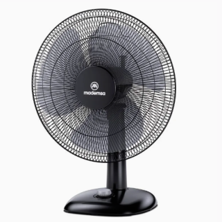 Ventilador Sobremesa Mademsa 40W 3 Velocidades y Silencioso 40,6 cm DFM16 Negro