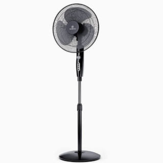 Ventilador Pedestal Mademsa 55W Timer y Altura Regulable 40,6cm SF160 Negro