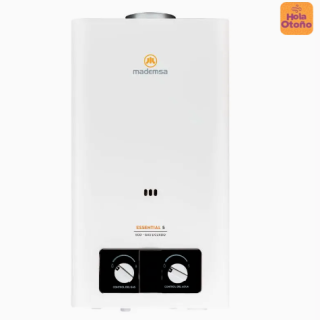 Calefont Gas Licuado Mademsa 5 Litros Tiro Natural Ionizado Essential 5 Eco GL Blanco