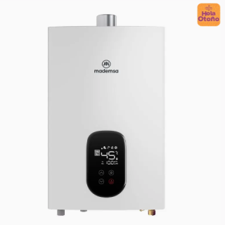 Calefont Gas Natural Mademsa 10 Litros Tiro Forzado Modulante Forced 10 Eco GN Blanco