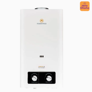 Calefont Gas Natural Mademsa 10 Litros Tiro Natural Ionizado Essential 10 Eco GN Blanco