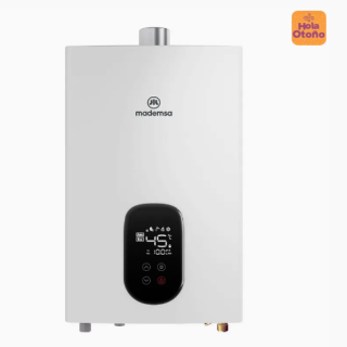 Calefont Gas Licuado Mademsa 13 Litros Tiro Forzado Modulante Forced 13 Eco GL Blanco