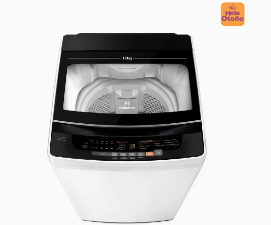 Lavadora Automática Mademsa 12Kg Carga Superior Fuzzy Automático 12 BZG Blanca