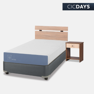 Cama Americana 1 Plaza Excellence + Set Olmo