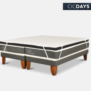 Dúplex Cama Europea 1 Plaza Ortopedic + Topper Premium + Cubrecolchón