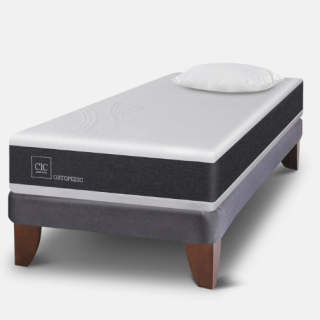 Cama Europea 1 Plaza Ortopedic + Almohada