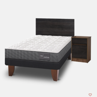 Cama Europea 1,5 Plazas Anatomic + Set Espresso