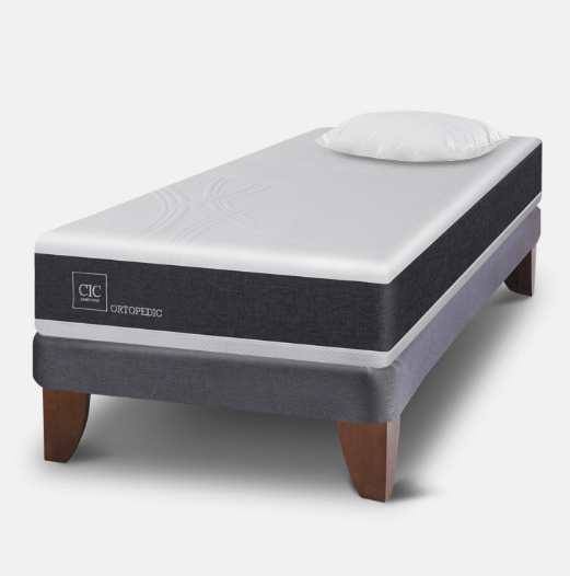 Cama Europea 1,5 Plazas Ortopedic + Almohada