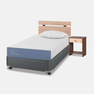 Cama Americana 1,5 Plazas Excellence + Set Olmo + Almohada