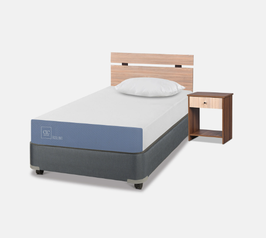 Cama Americana 1,5 Plazas Excellence + Set Olmo + Almohada